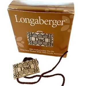 Longaberger 2001 Father's Day Basket Tie on Dad NEW Silver Accessory Gift‎